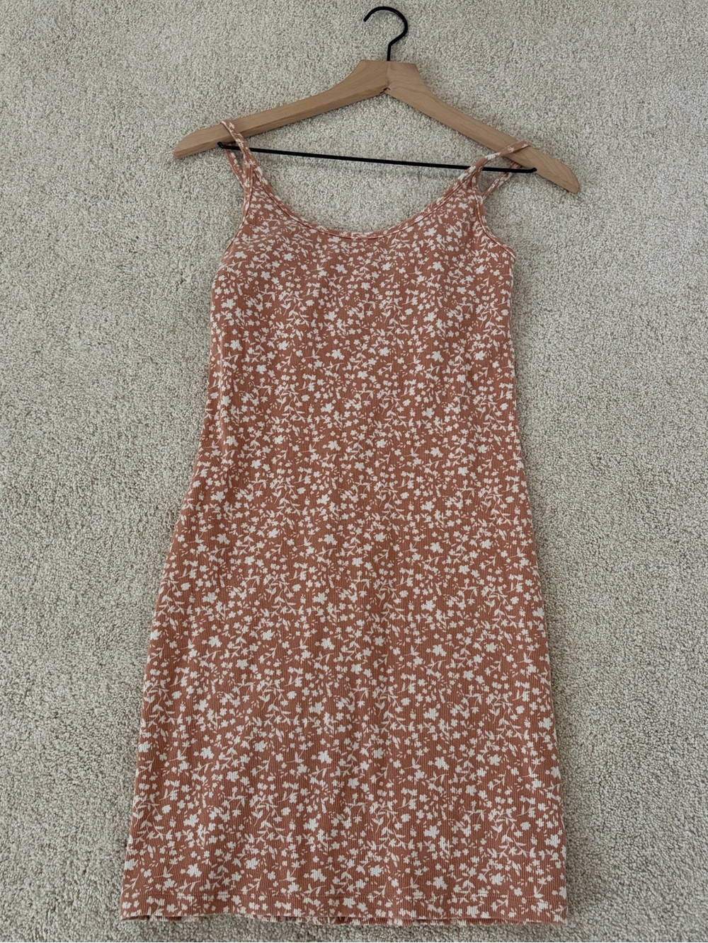 Old Navy Rust-Tone Floral Midi Slip Dress